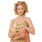 Powder Delicate Tropical Large Quilted Wash Bag - Candy Pink