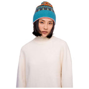 Powder Fair Isle Beanie Hat - Teal Mix