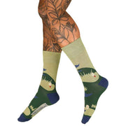 Powder Hole in One Ankle Socks - Moss Green