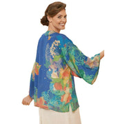 Powder Hummingbird Kimono Jacket - Denim Blue