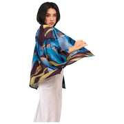 Powder Iris Short Kimono Jacket - Blue