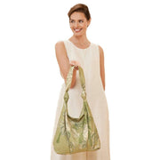 Powder Knotted Toile Shoulder Swing Bag - Olive Green