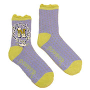 Powder Letter N Ankle Socks - Lilac