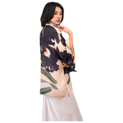 Powder Midnight Orchid Short Kimono Jacket - White