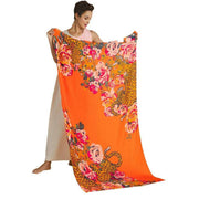 Powder Print Climbing Leopard  - Tangerine