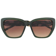 Radley London Square Cat Eye Cut Away Detail Sunglasses - Green/Cream Tort