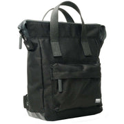 Roka Bantry B Small All Black Recycled Canvas Backpack - Ash Black