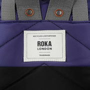 Roka Bantry B Small Creative Waste Two Tone Recycled Nylon Backpack - Black/Mulberry Purple