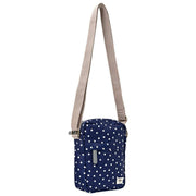 Roka Bond Recycled Canvas Crossbody Bag - Navy Polka Dot
