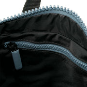 Roka Canfield B Medium All Black Recycled Nylon Backpack - Black/Airforce Grey