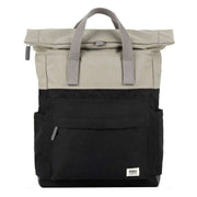 Roka Canfield B Medium Creative Waste Two Tone Recycled Canvas Backpack - Ash Black/Coriander Grey