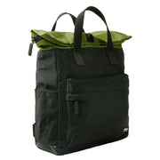 Roka Canfield B Medium Creative Waste Two Tone Recycled Nylon Backpack - Black/Avocado Green