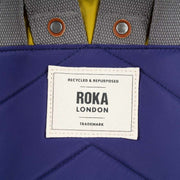 Roka Canfield B Small Creative Waste Colour Block Recycled Nylon Backpack - Purple/Yellow/Green