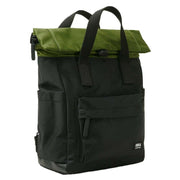 Roka Canfield B Small Creative Waste Two Tone Recycled Nylon Backpack - Black/Avocado Green