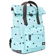 Roka Canfield B Small Recycled Canvas Backpack - Blue/Blue Hearts