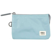 Roka Carnaby Small Creative Waste Two Tone Recycled Nylon Wallet - Graphite Grey/Spearmint Blue