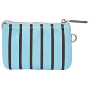 Roka Carnaby Small Recycled Canvas Wallet - Blue Stripe