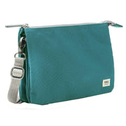 Roka Carnaby XL Recycled Canvas Crossbody Bag - Teal Blue