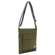 Roka Kennington B Medium Sustainable Nylon Cross Body Bag - Military Green