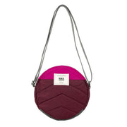 Roka Paddington B Creative Waste Two Tone Recycled Nylon Crossbody Bag - Plum Purple/Candy Pink