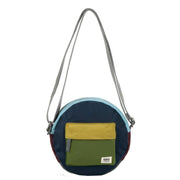 Roka Paddington B Small Creative Waste Colour Block Recycled Nylon Crossbody Bag - Navy/Green/Yellow