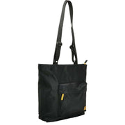 Roka Trafalgar B All Black Recycled Nylon Tote Bag - Black/Corn Yellow