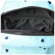 Roka Willesden B Large Recycled Canvas Crossbody Bag - Blue/Blue Hearts