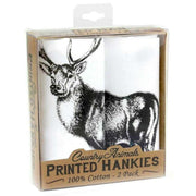 Sophos 2 Pack Stag Handkerchief - White/Black