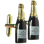 Sophos Champagne Bottle Novelty Cufflinks - Bronze/Black