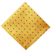 Sophos Polka Dot Pocket Square - Yellow/Navy