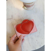 Stackers Heart Card Holder - Pink/Red