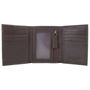 Ted Baker Johhnn Trifold Leather Wallet - Chocolate Brown