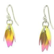 Ti2 Titanium Small Wild Orchid Drop Earrings - Yellow