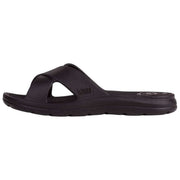 Totes SOLBOUNCE Bounce Cross Strap Sliders - Black