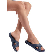 Totes SOLBOUNCE Bounce Cross Strap Sliders - Navy