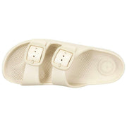 Totes SOLBOUNCE Double Buckle Sliders - Metallic Stone Cream