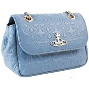 Vivienne Westwood Embossed Nappa Small Chain Purse Bag - Blue