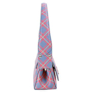 Vivienne Westwood Hazel Saffiano Printed Tartan Small Handbag - Blue/Orange