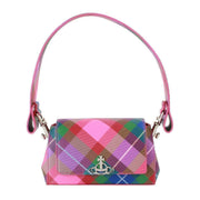 Vivienne Westwood Saffiano Printed Hazel Small Handbag - Candy Tartan Pink