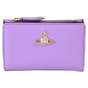 Vivienne Westwood Saffiano Slim Flap Card Holder Purse - Lilac