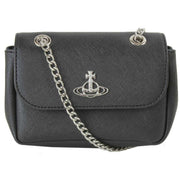 Vivienne Westwood Saffiano Small Chain Purse - Black