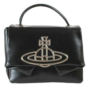 Vivienne Westwood Sibyl Silk Leather Shoulder Bag - Black