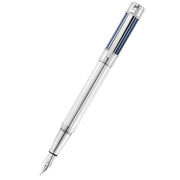 Waldmann Pens Commander 23 Steel Nib Fountain Pen - Silver/Metallic Midnight Blue