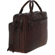 Ashwood Leather Windmere Heavy Duty Double Zip Laptop Bag - Brown