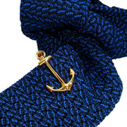Bassin and Brown Anchor Tie Bar - Gold