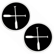 Bassin and Brown Crossed Oars Cufflinks - Black/White