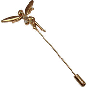 Bassin and Brown Fairy Lapel Pin - Gold