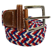 Bassin and Brown Multi Woven Belt - Red/White/Blue