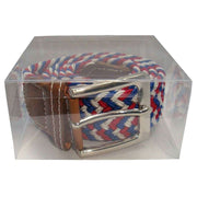 Bassin and Brown Multi Woven Belt - Red/White/Blue