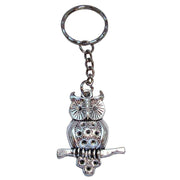 Bassin and Brown Owl Key Ring - Silver